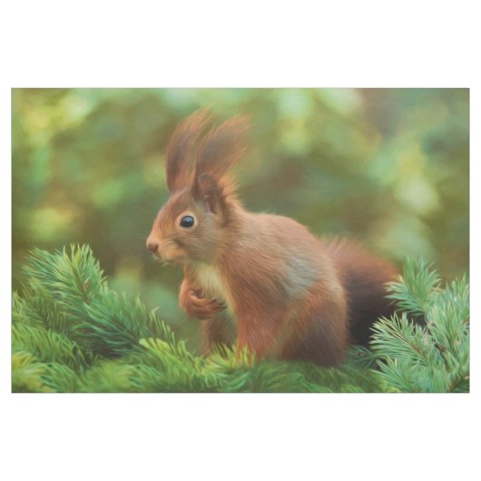 Eichhörnchen auf einem Baum Stoff (Yard (91,4 cm))