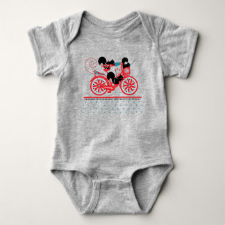 Eichhörnchen auf einem Fahrrad Onsie Baby Strampler
