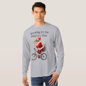 Eichhörnchen auf einem Fahrrad Weihnachtsgeschenk T-Shirt (Vorne ganz)