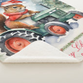 Eichhörnchen auf einem Traktor Weihnachten Sherpadecke (3/4)