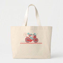 Eichhörnchen auf einer Jumbo-Tasche - Light Blue/R Jumbo Stoffbeutel