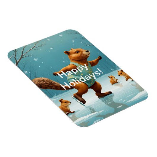 Eichhörnchen auf Eis Magnet (Rechte Seite)