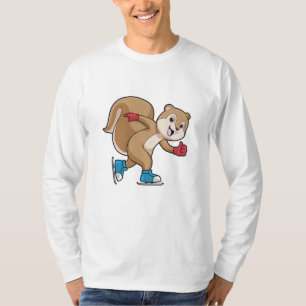 Eichhörnchen auf Ice-Skaten mit Ice-Skaten T-Shirt