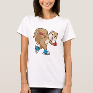 Eichhörnchen auf Ice-Skaten mit Ice-Skaten T-Shirt