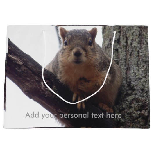 Eichhörnchen auf Ihre Geschenktüte schauen (Vorderseite)