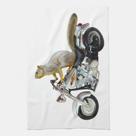 Eichhörnchen auf Motorrad Handtuch (Vertikal)