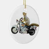 Eichhörnchen auf Motorrad Keramik Ornament (Rechts)