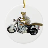 Eichhörnchen auf Motorrad Keramik Ornament (Vorne)