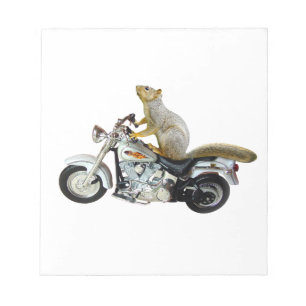 Eichhörnchen auf Motorrad Notizblock