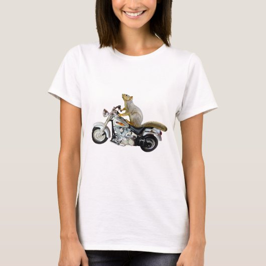 Eichhörnchen auf Motorrad T-Shirt (Vorderseite)