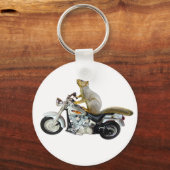 Eichhörnchen auf Motorrädern Schlüsselanhänger (Vorderseite)