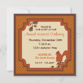 Eichhörnchen auf Niederlassung Applique-Blick Einladung (Rückseite)