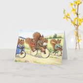 Eichhörnchen auf Rädern Karte (Gelbe Blume)