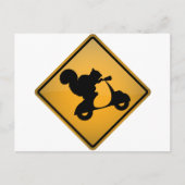Eichhörnchen auf Scooter Postkarte (Vorderseite)
