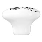 Eichhörnchen auf Vintagem Fahrrad Keramikknauf (Seitenansicht)