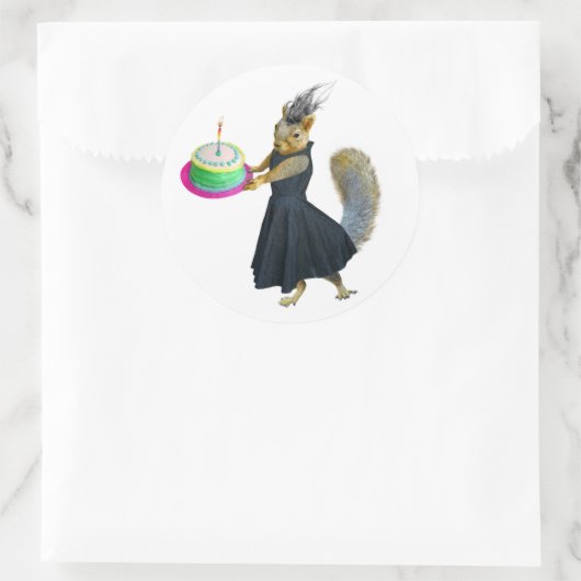 Eichhörnchen-Aufkleber Runder Aufkleber (Tasche)