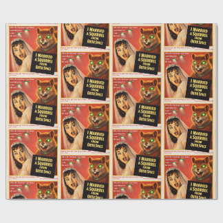 Eichhörnchen aus dem Weltraum Geschenkpapier