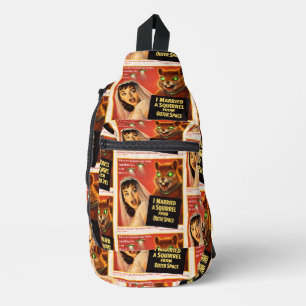Eichhörnchen aus dem Weltraum-Parodie Crossbody Bag