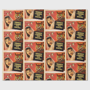 Eichhörnchen aus dem Weltraum Parodie Geschenkpapier