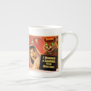Eichhörnchen aus dem Weltraum Parodie Porzellantasse