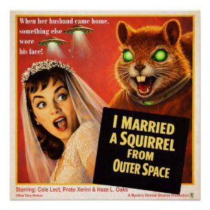 Eichhörnchen aus dem Weltraum Parodie Poster