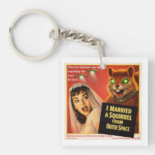 Eichhörnchen aus dem Weltraum-Parodie Schlüsselanhänger