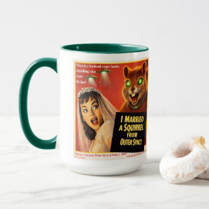 Eichhörnchen aus dem Weltraum-Parodie Tasse