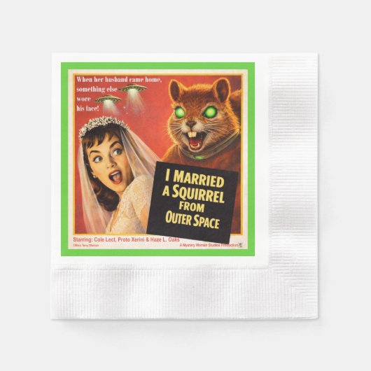 Eichhörnchen aus dem Weltraum Serviette (Vorderseite)