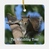 Eichhörnchen aus einem Personalisierten Baum Keramikornament (Vorderseite)