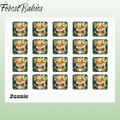 Eichhörnchen aus Holz machen Erde wieder groß Quadratischer Aufkleber