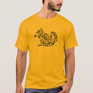 Eichhörnchen aus Nüssen (für helle Shirts) T-Shirt