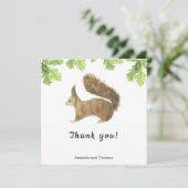 Eichhörnchen - Babydusche Dankeskarte (Stehend Vorderseite)