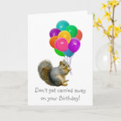 Eichhörnchen Balloons Geburtstagskarte Karte (Gelbe Blume)