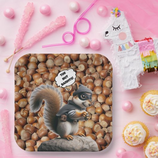 Eichhörnchen Bandit Funny Eichhörnchen Papierplatt Pappteller (Party)
