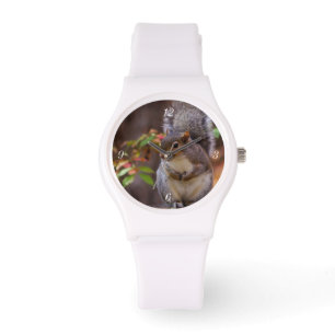 Eichhörnchen beginnt geduldig armbanduhr