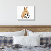 Eichhörnchen beim Fußball-Sport Leinwanddruck (Insitu (Schlafzimmer))