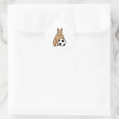 Eichhörnchen beim Fußball-Sport Runder Aufkleber (Tasche)