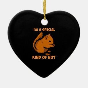 Eichhörnchen - besondere Art von Nut Keramik Ornament