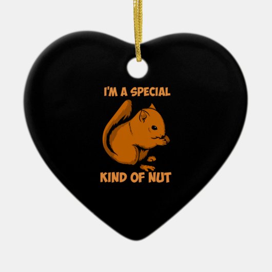 Eichhörnchen - besondere Art von Nut Keramik Ornament (Vorne)