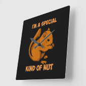 Eichhörnchen - besondere Art von Nut Quadratische Wanduhr (Winkel)