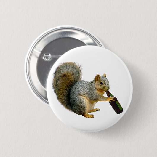 Eichhörnchen-Bier Button (Vorne & Hinten)
