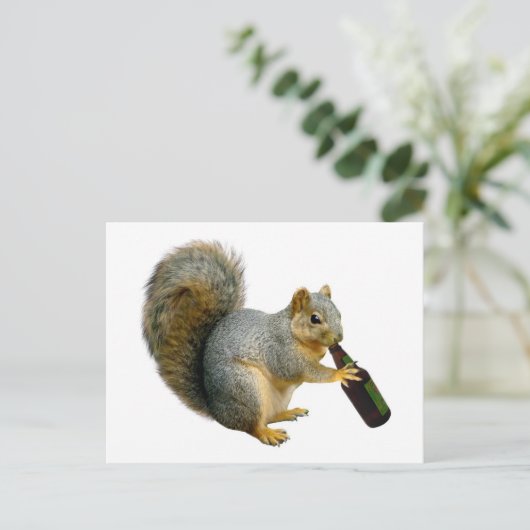 Eichhörnchen Biere Postkarte (Stehend Vorderseite)