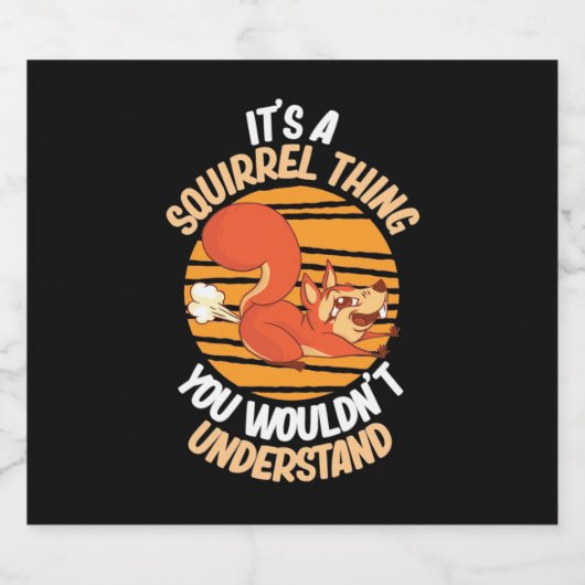 Eichhörnchen Bierflaschenetikett (Einzelnes Label)