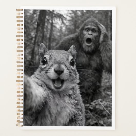 Eichhörnchen Bigfoot Überraschtes Selfie Planer (Vorderseite)