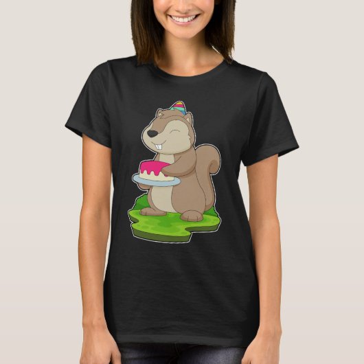 Eichhörnchen Birthday Cake T-Shirt (Vorderseite)