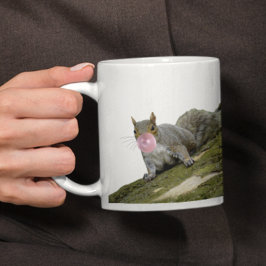 Eichhörnchen bläst Bubblegum Blase Animal Foto Kaffeetasse