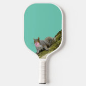 Eichhörnchen bläst Bubblegum Blase Animal Foto Pickleball Schläger (Rückseite)