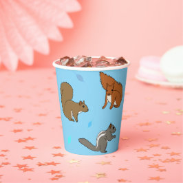 Eichhörnchen Blau Pappbecher