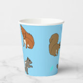 Eichhörnchen Blau Pappbecher (Links)
