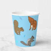 Eichhörnchen Blau Pappbecher (Vorderseite)